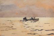 Winslow Homer Rowing Home (mk44) oil on canvas